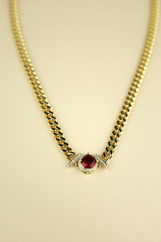 Red Cuban Link Necklace