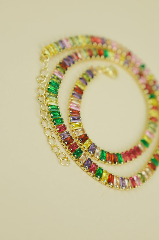 Hathor Baguette Necklace “Multicolored”
