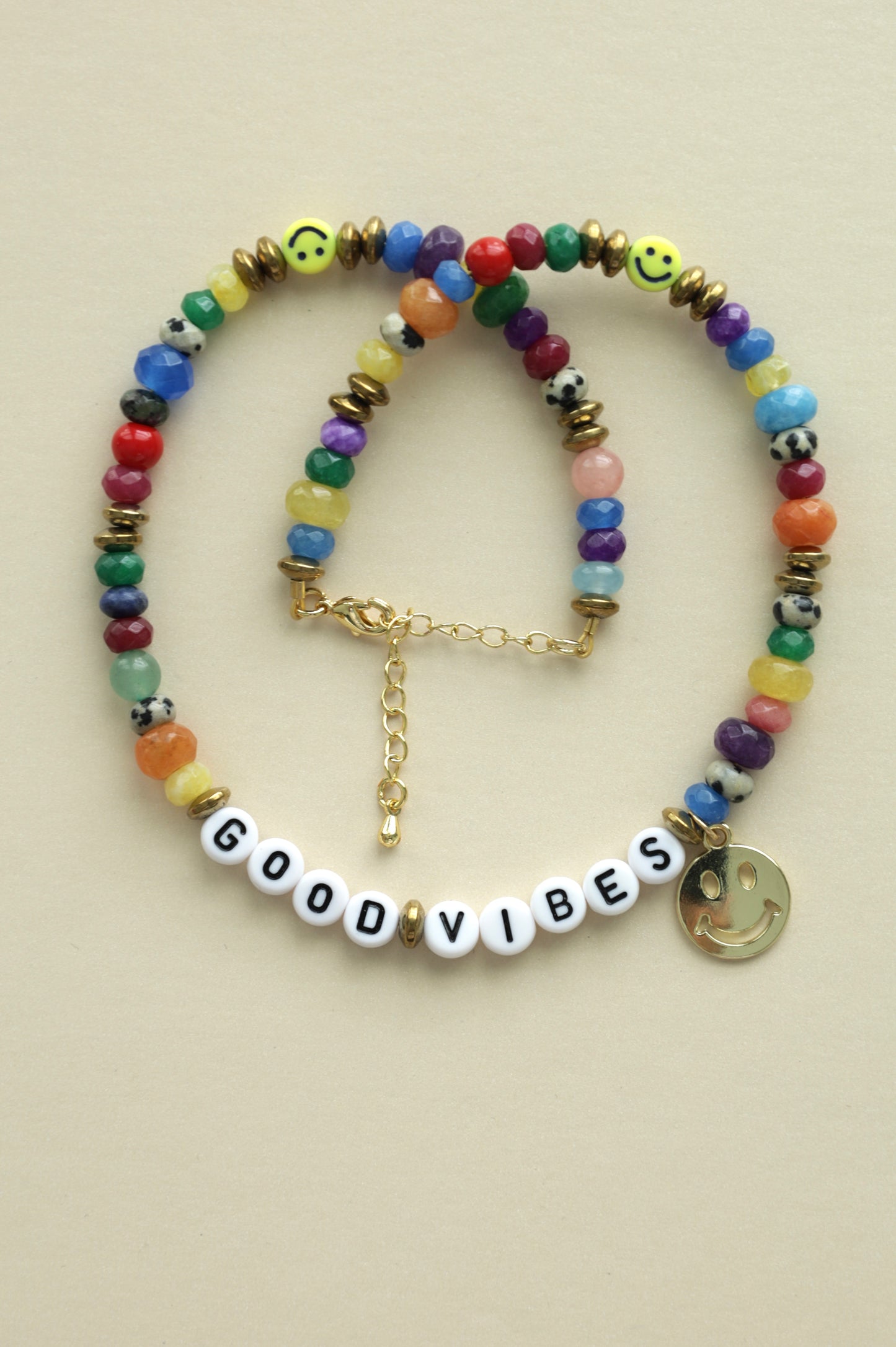 GOOD VIBES beaded necklace