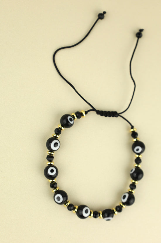 Evil eye adjustable Bracelet “Black”