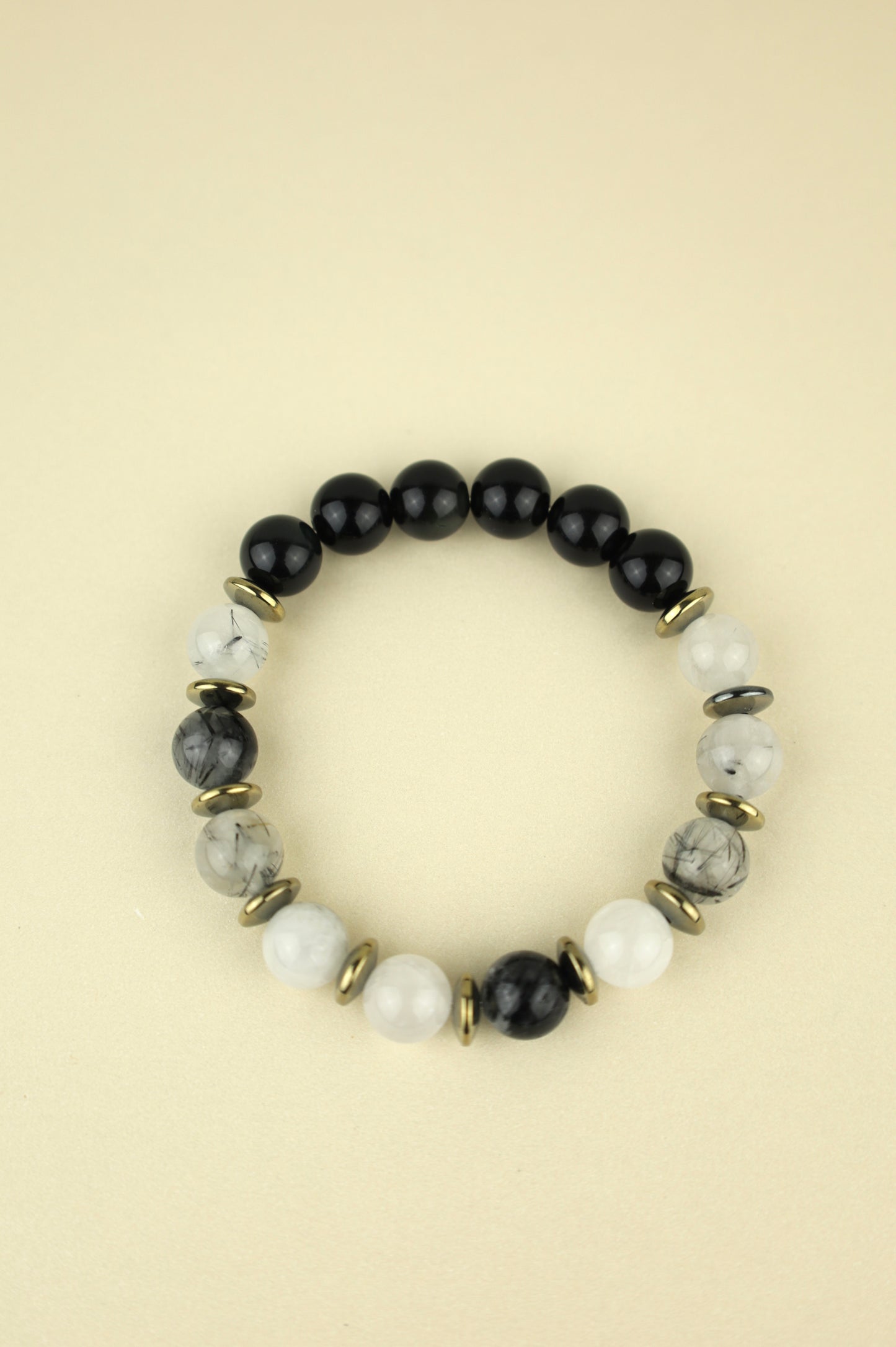 Tourmaline Quartz Bracelet (Large Beads)