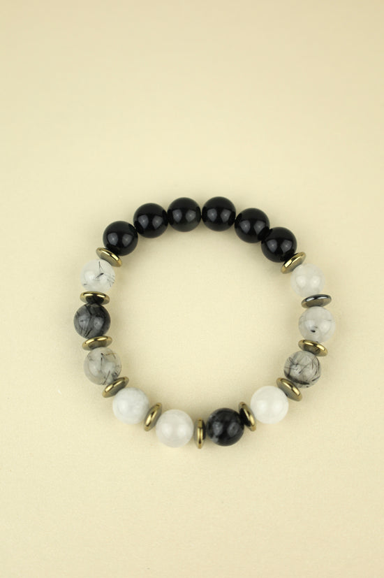 Tourmaline Quartz Bracelet (Large Beads)