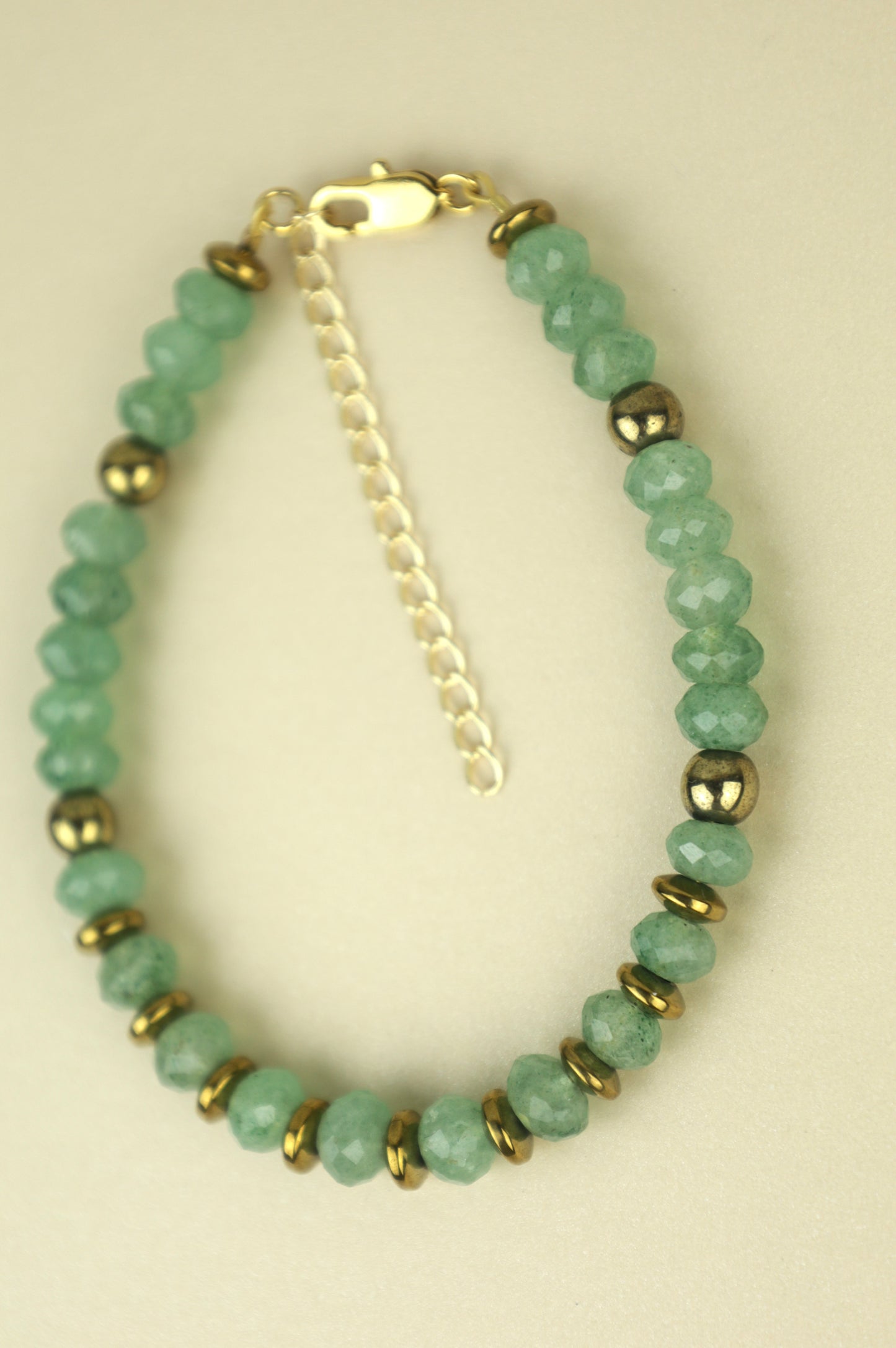 Green Fluorite crystal beaded Bracelet