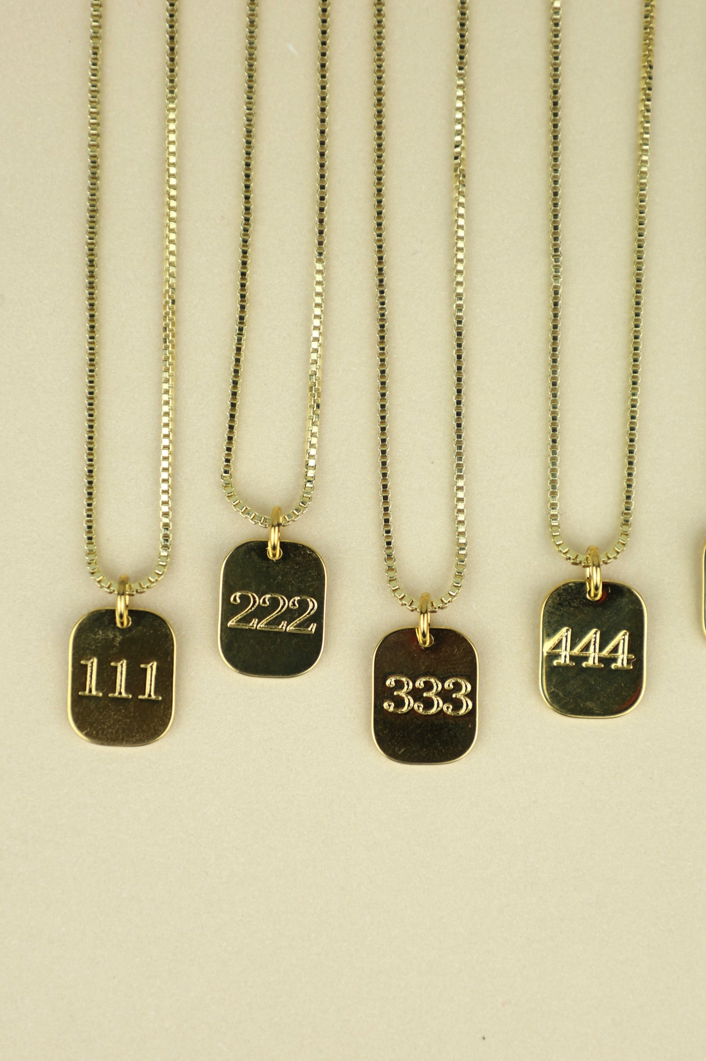 Angel Numbers Necklace in gold