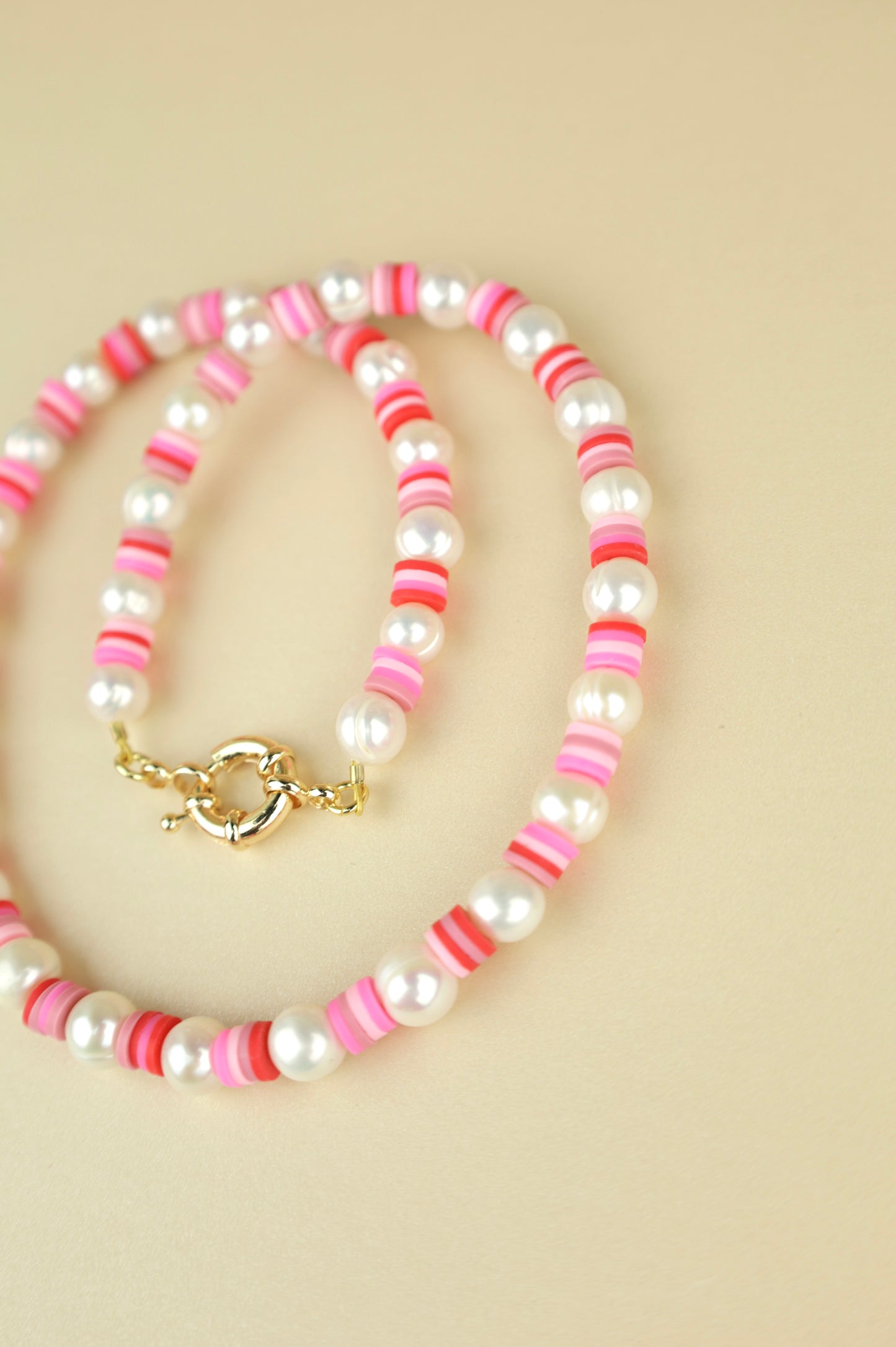 Pink Summerting Pearl Necklace