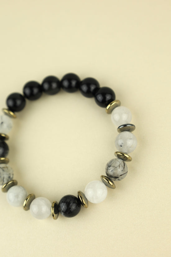 Tourmaline Quartz Bracelet (Large Beads)