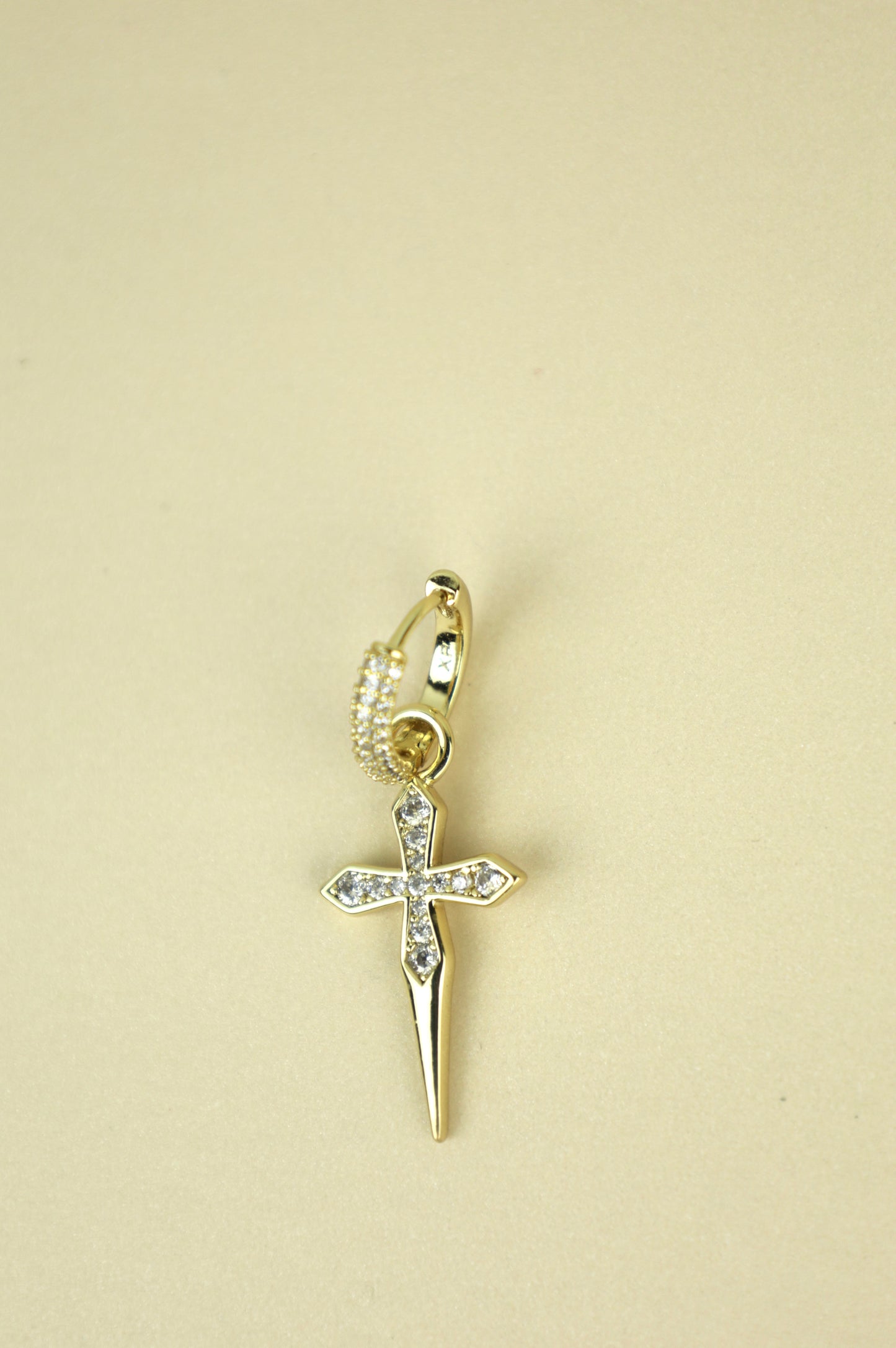 Drop Cross Earring
