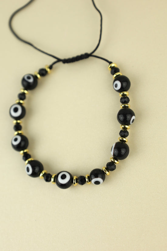Evil eye adjustable Bracelet “Black”
