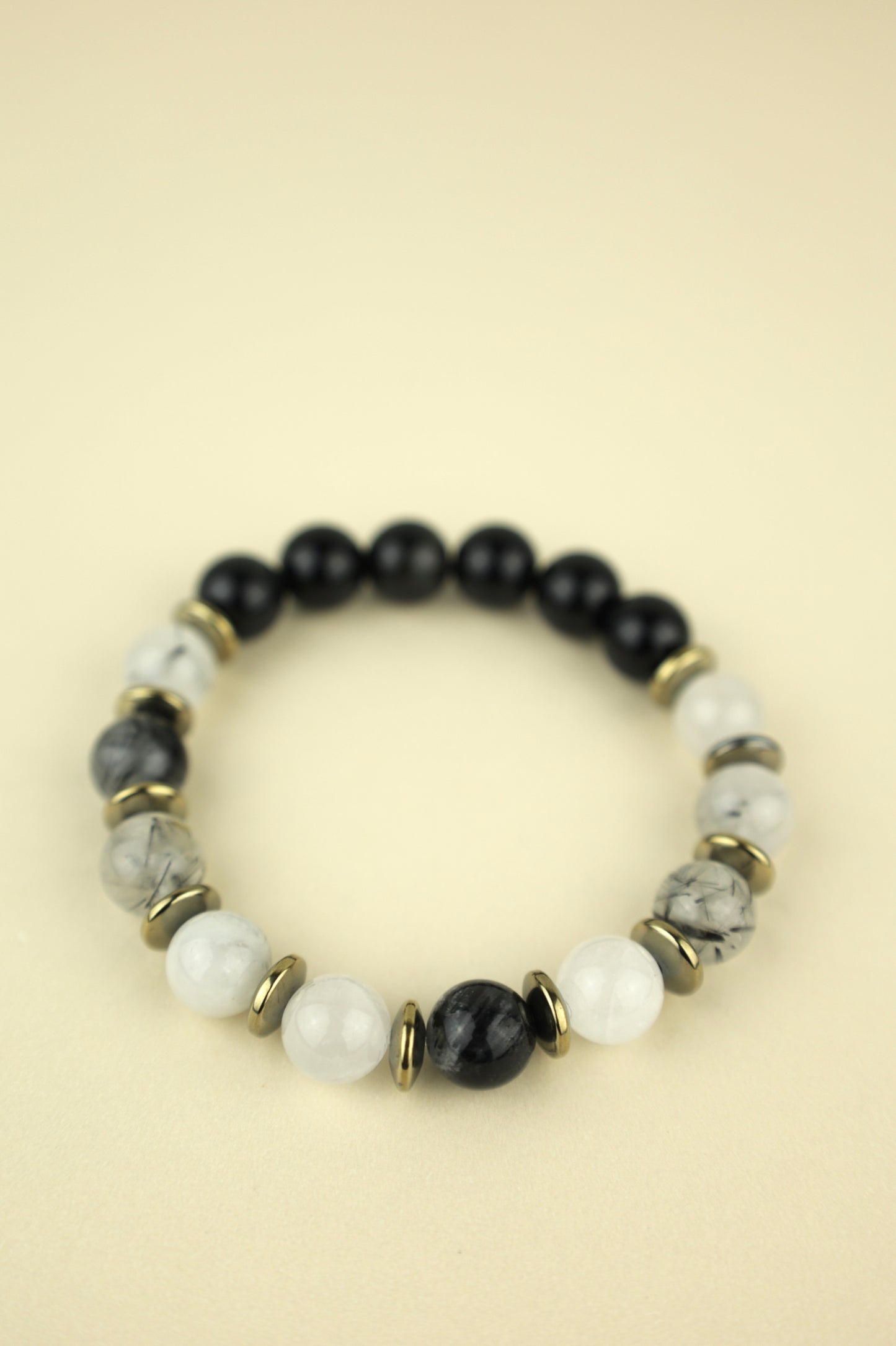 Tourmaline Quartz Bracelet (Large Beads)