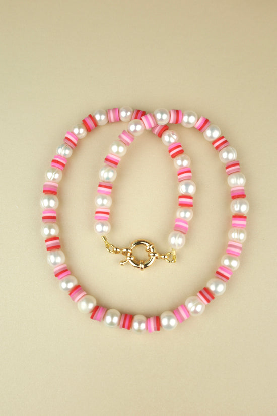 Pink Summerting Pearl Necklace