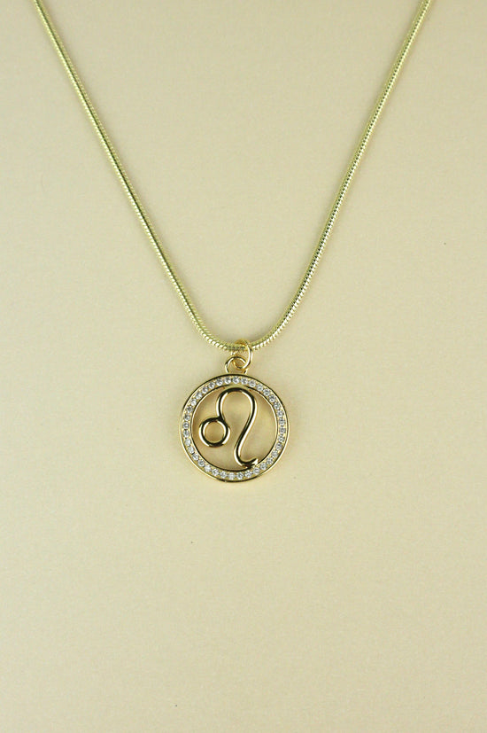 LEO Zodiac necklace in gold