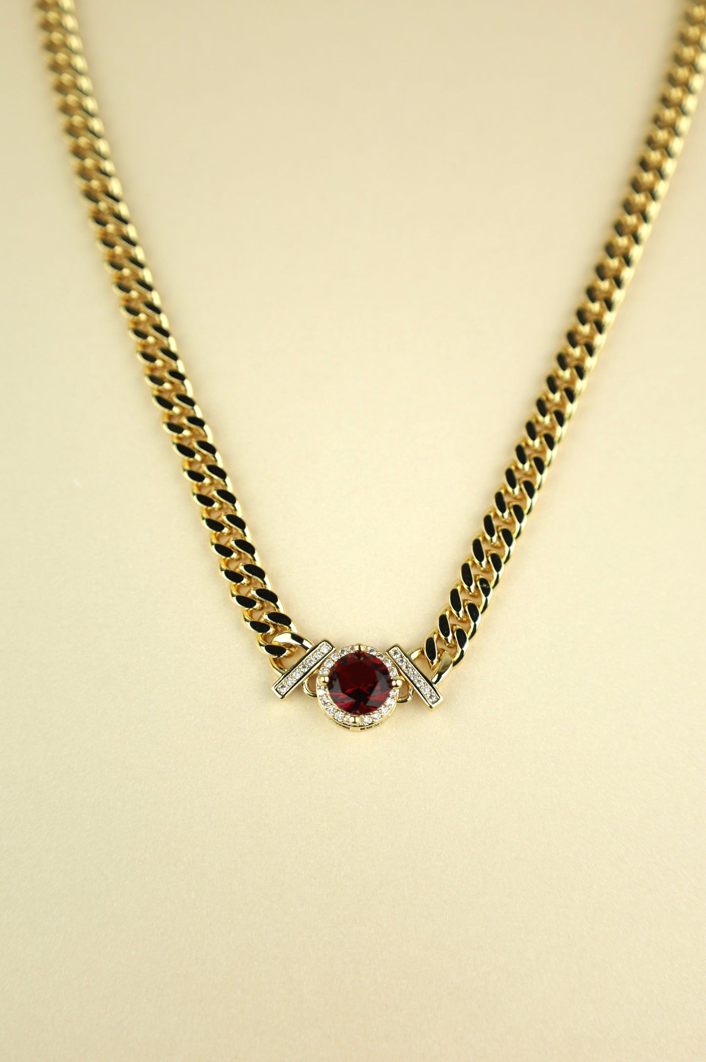 Red Cuban Link Necklace