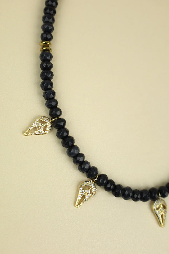 Spooky Beaded Charm necklace