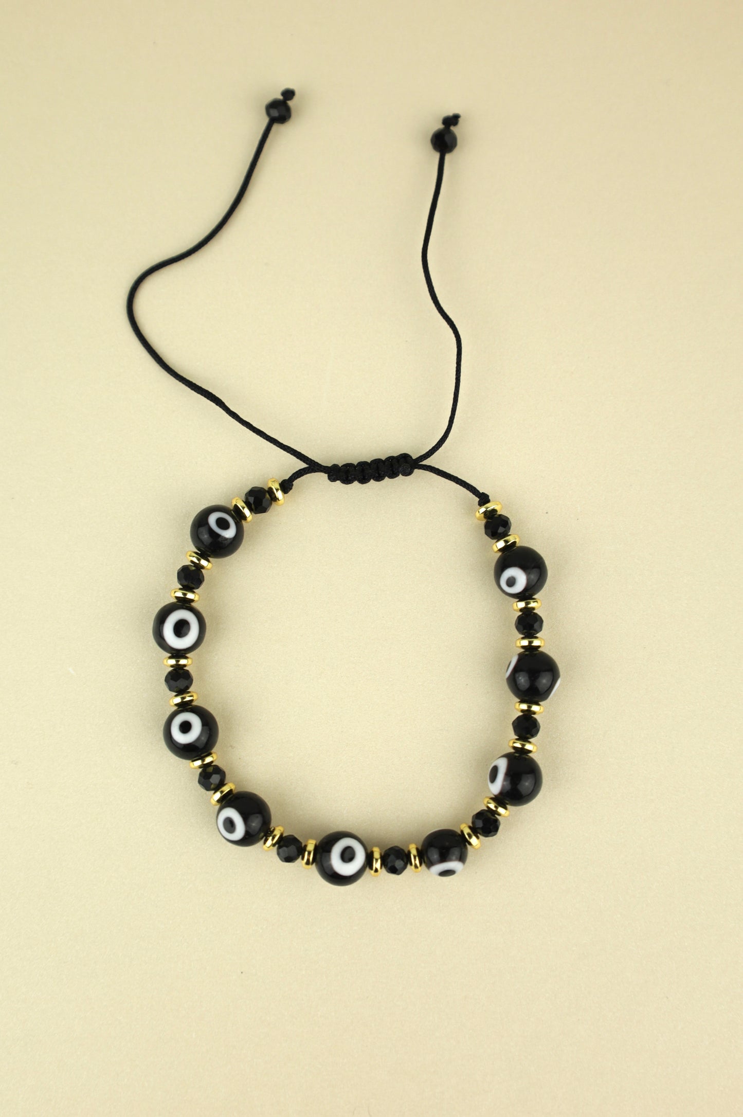 Evil eye adjustable Bracelet “Black”