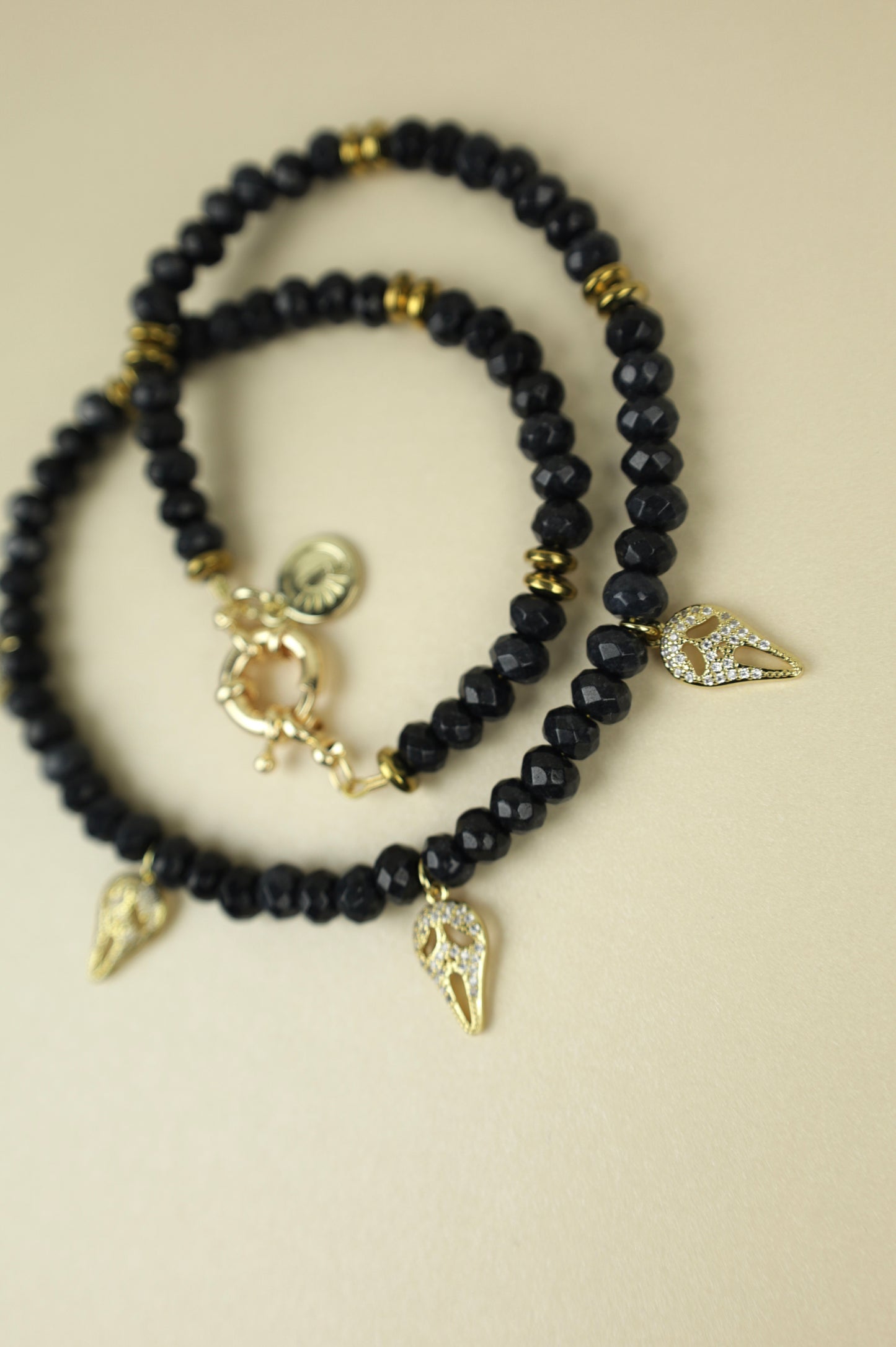 Spooky Beaded Charm necklace