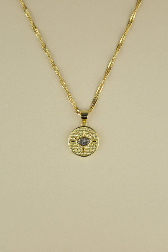 Vera Evil Eye necklace in gold