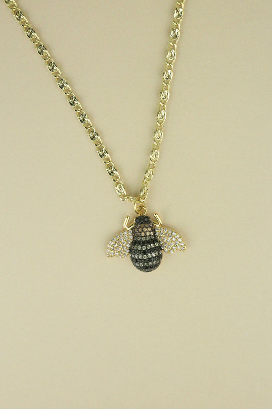 Totem Queen Bee Necklace in gold