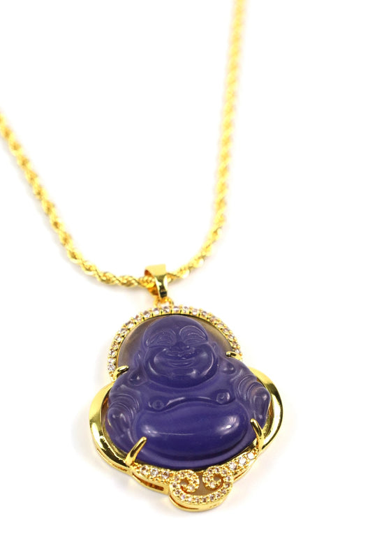 Deep Purple Buddha in gold