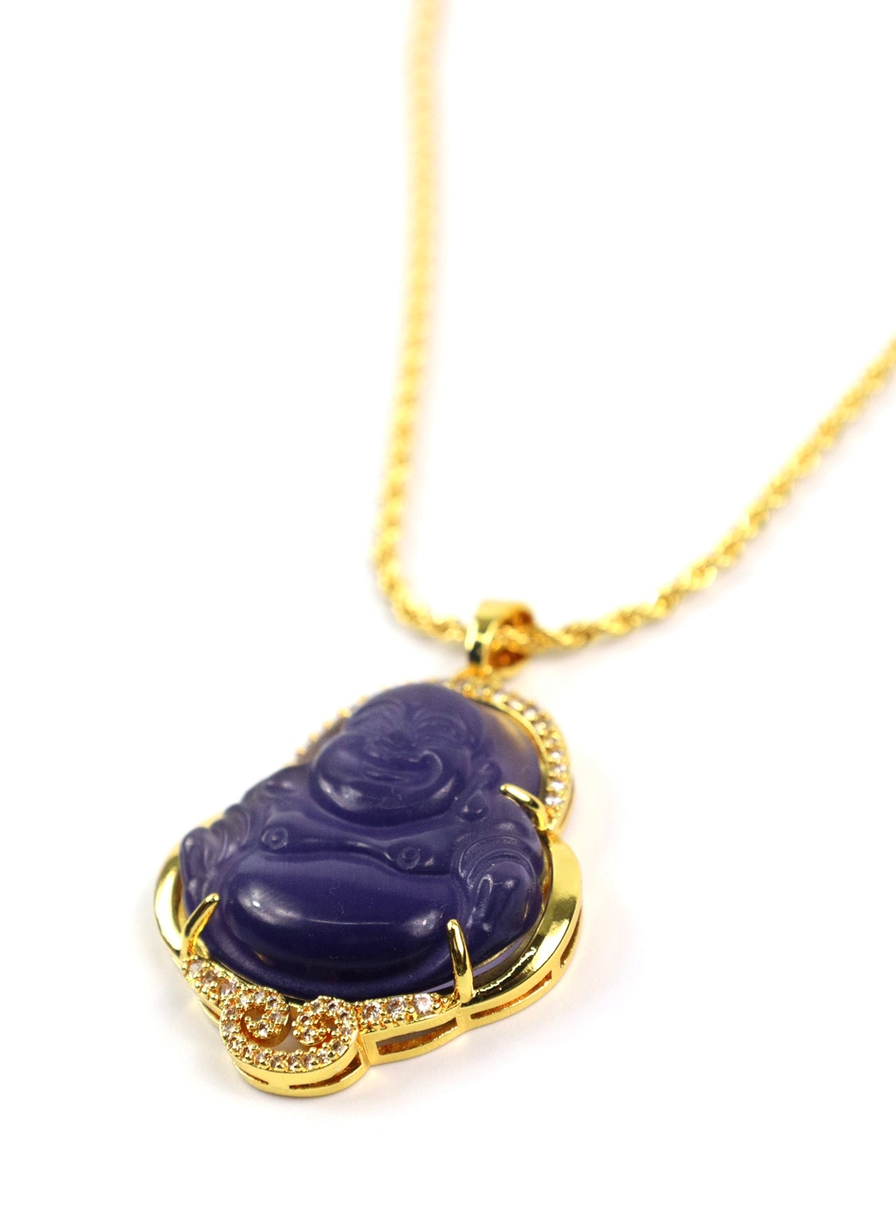 Deep Purple Buddha in gold