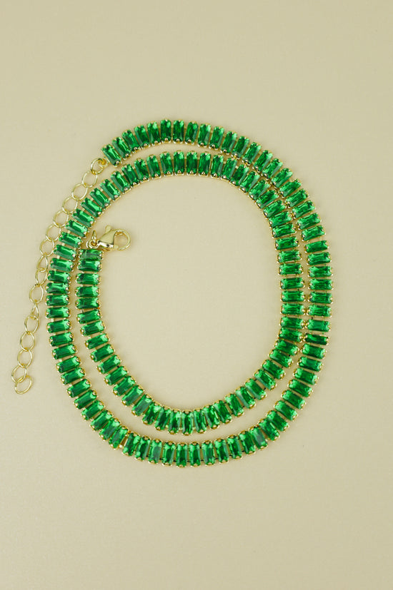 Hathor Baguette Necklace “Green”