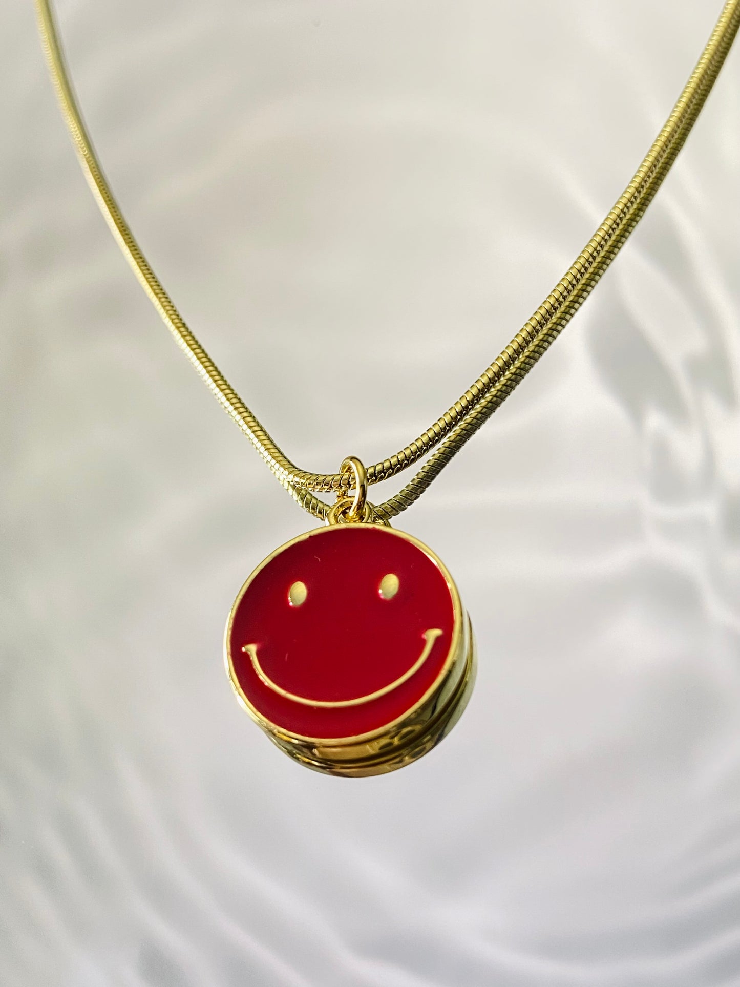 Load image into Gallery viewer, Root Chakra Smiley Necklace “Red”
