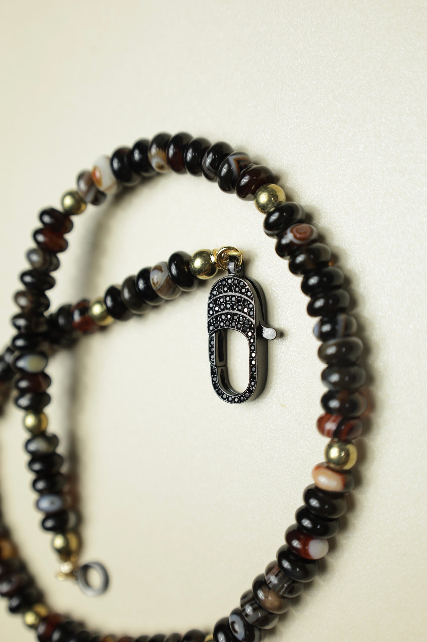 Yale Agate beaded necklace