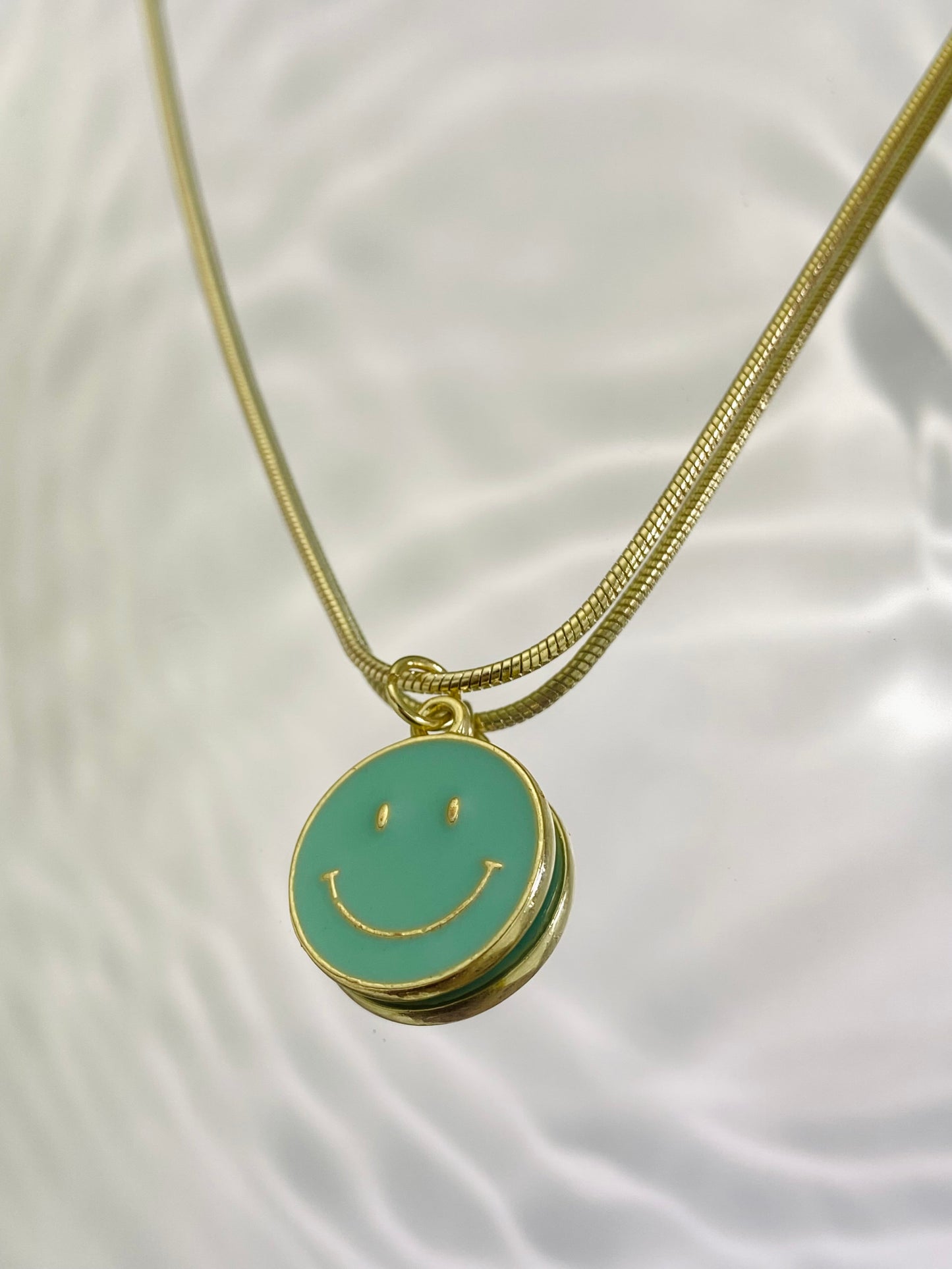 Mint Smiley Necklace