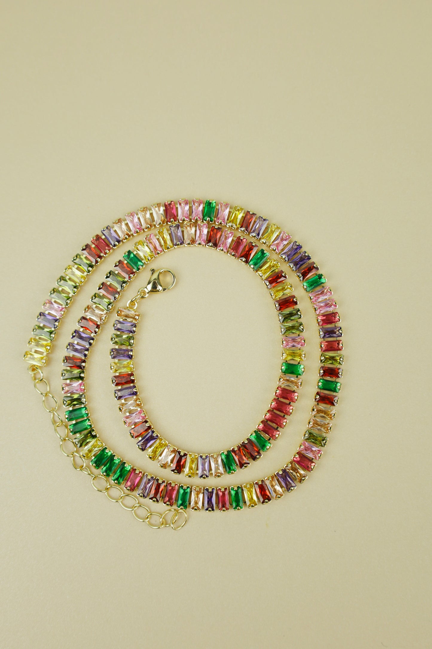 Load image into Gallery viewer, Hathor Baguette Necklace “Multicolored”
