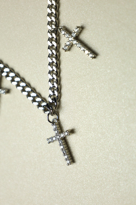 Ken Cross Choker Silver