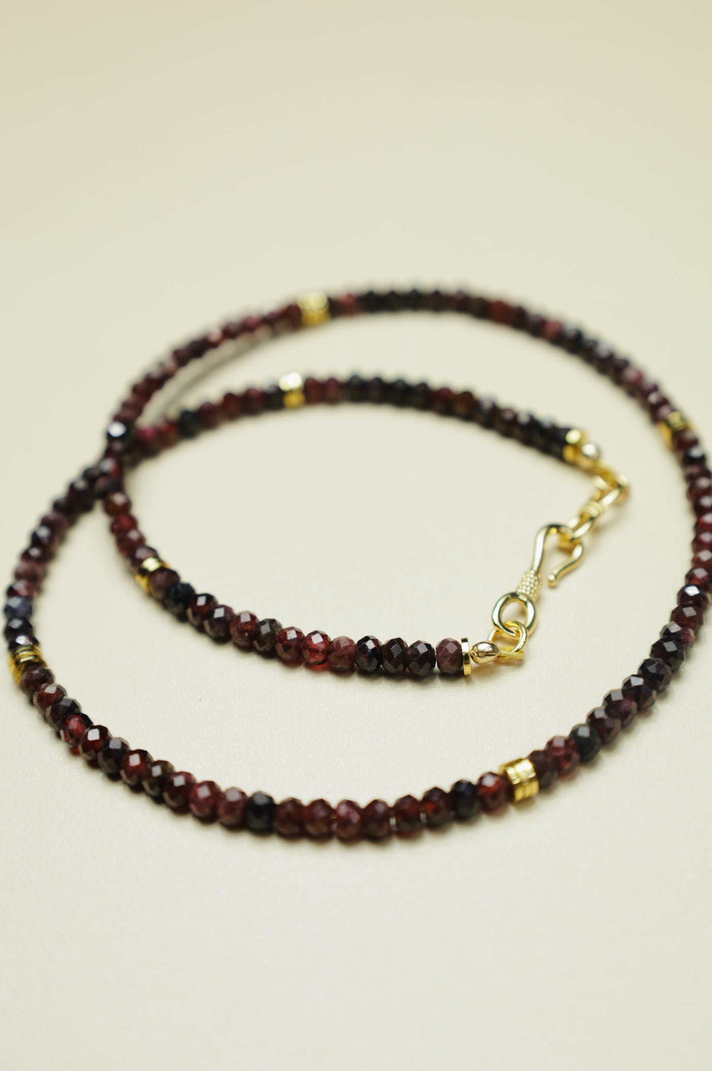 Epoque Red Ruby beaded necklace