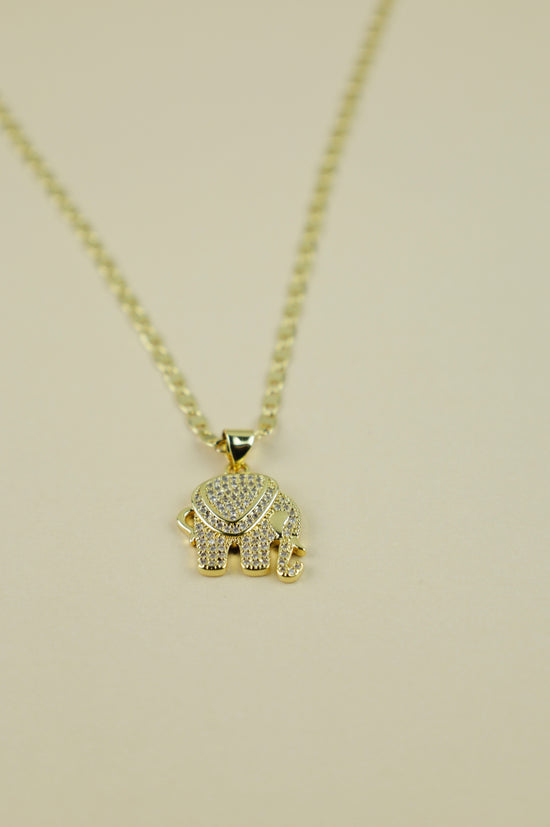The Totem Elephant Necklace in gold