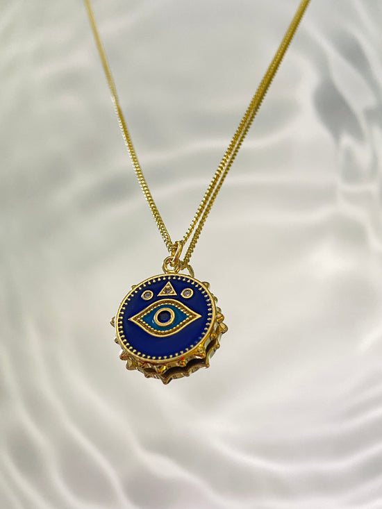 Load image into Gallery viewer, Blue Evil Eye necklace
