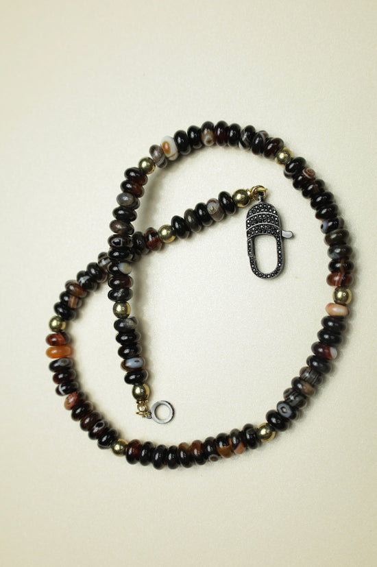Yale Agate beaded necklace