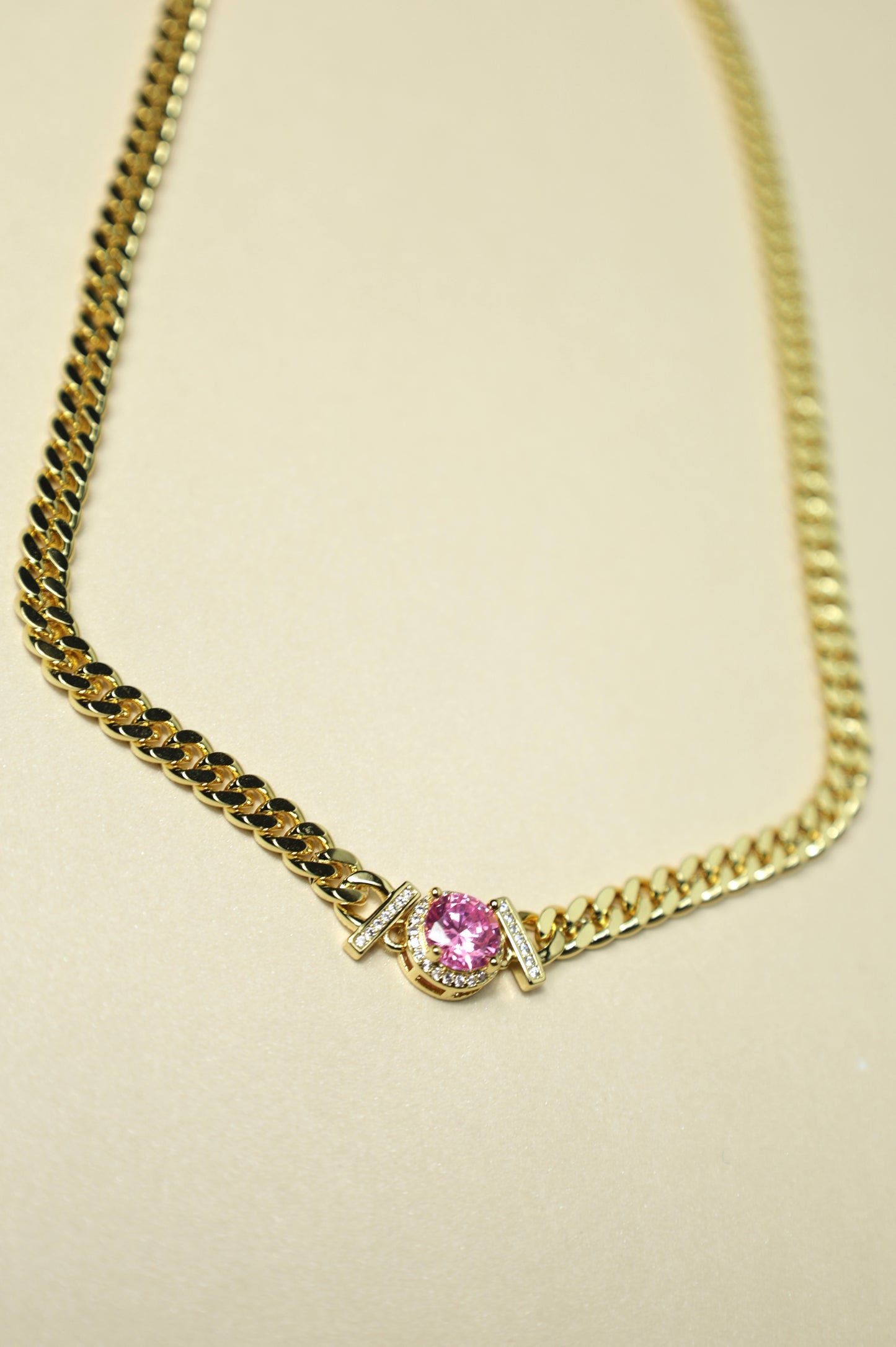 Rose Cuban Link Necklace