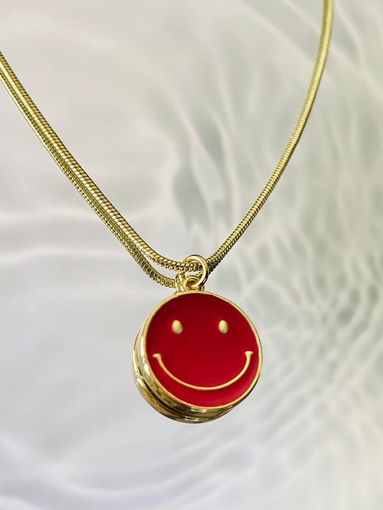 Root Chakra Smiley Necklace “Red”