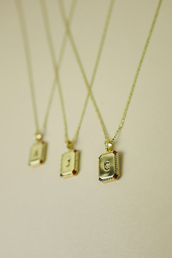 Personalized Initial necklace in gold