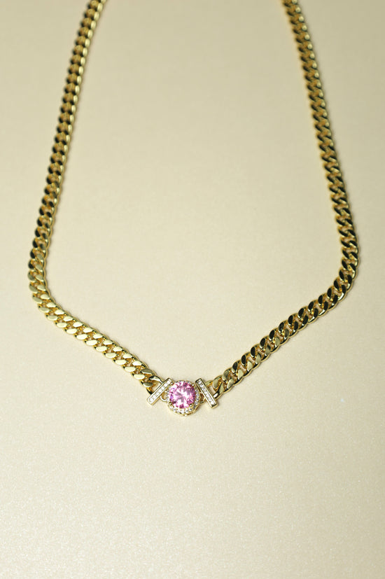 Rose Cuban Link Necklace