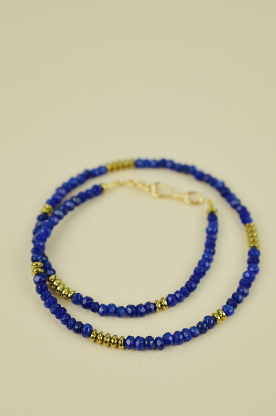 Epoque Lapis Lazuli beaded necklace