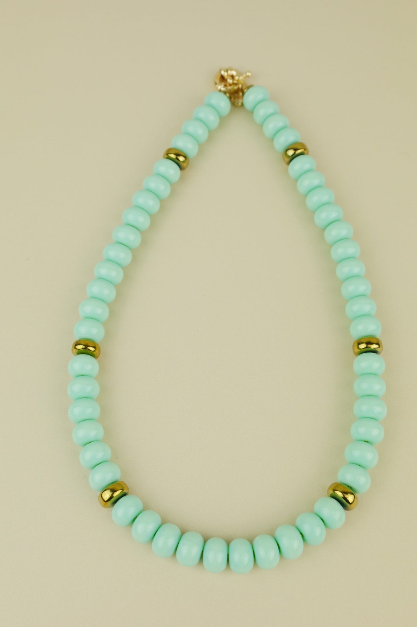 Almeda mint beaded necklace