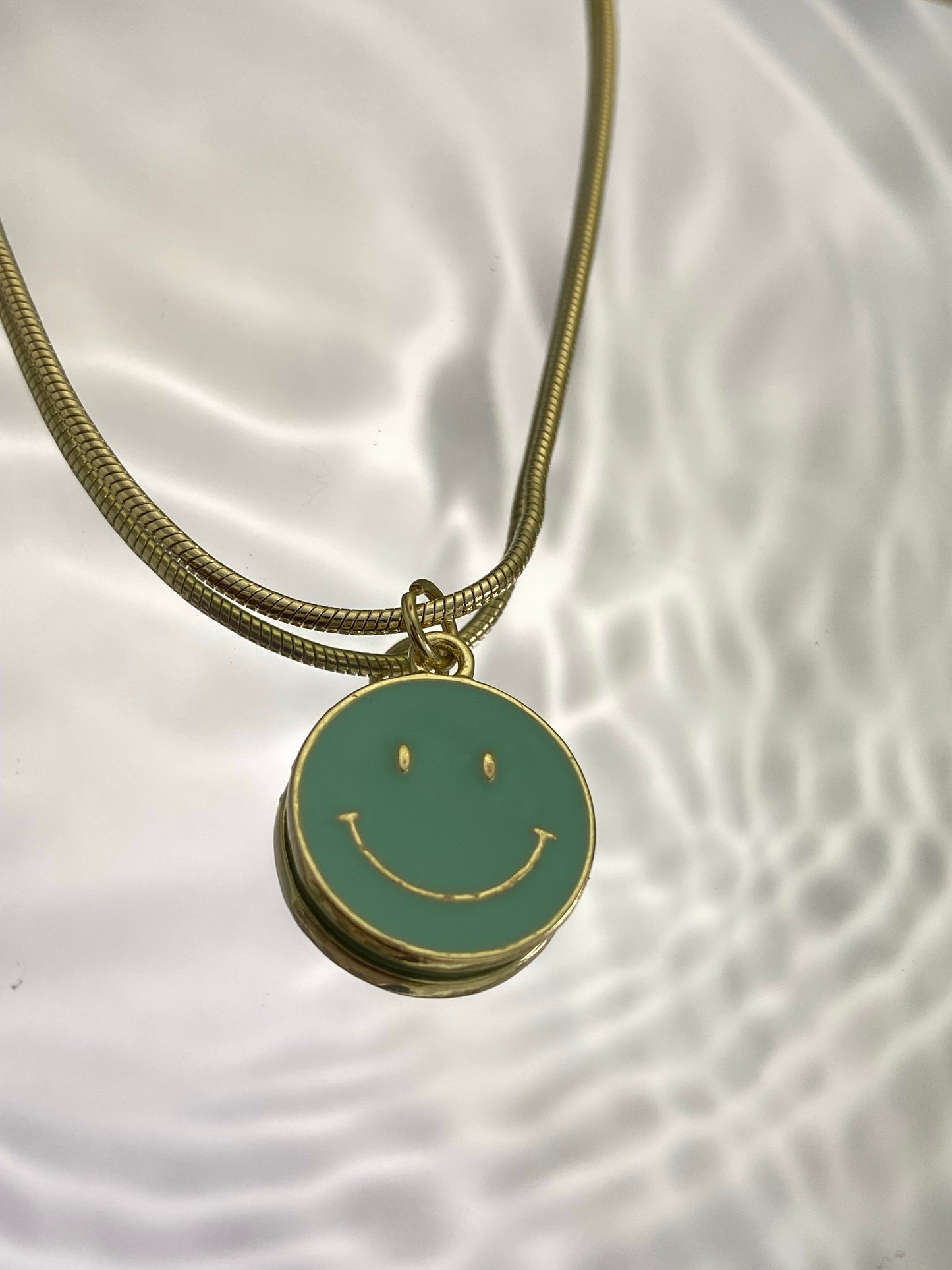 Mint Smiley Necklace