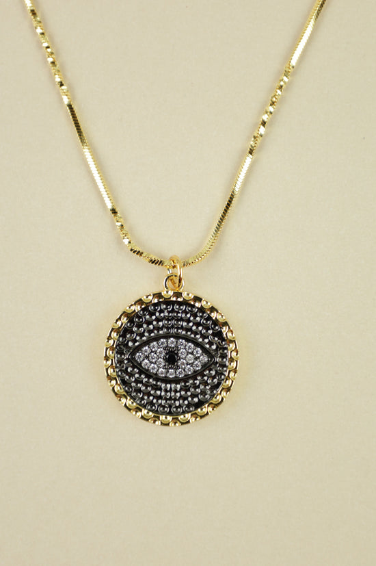 Cort evil eye Protection necklace in gold