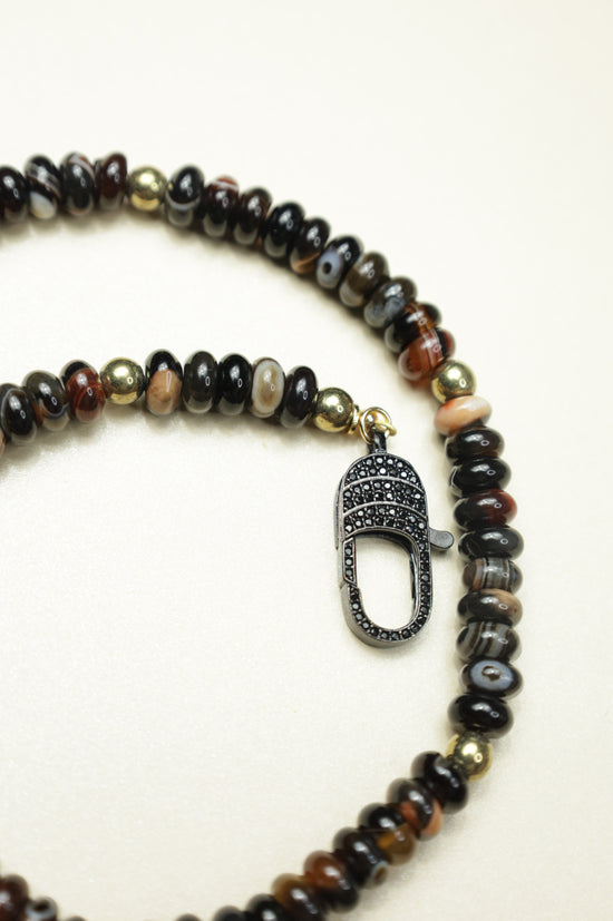 Yale Agate beaded necklace