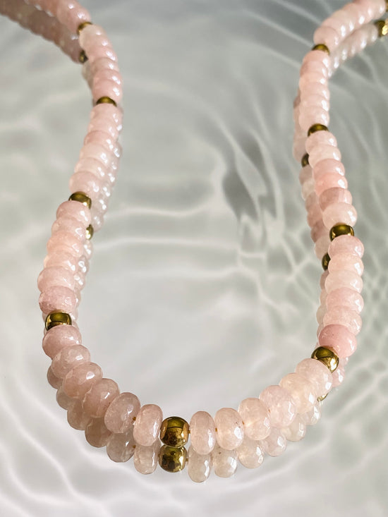 Rose Quartz Beaded Necklace