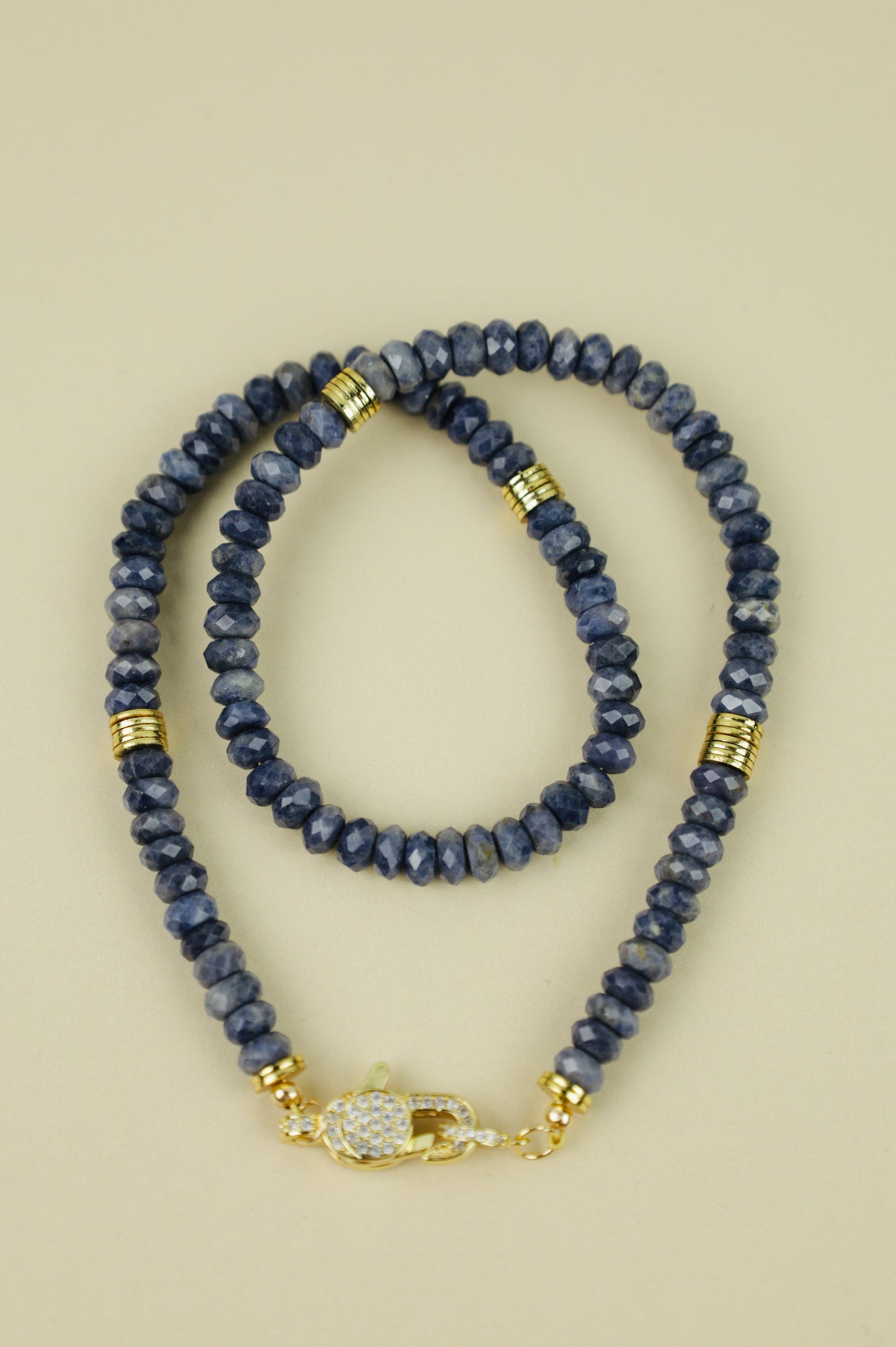 Sapphire Crystal Beaded necklace