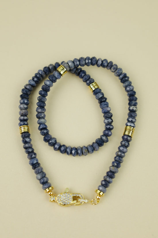 Sapphire Crystal Beaded necklace