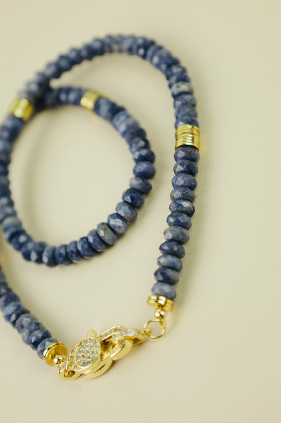 Sapphire Crystal Beaded necklace