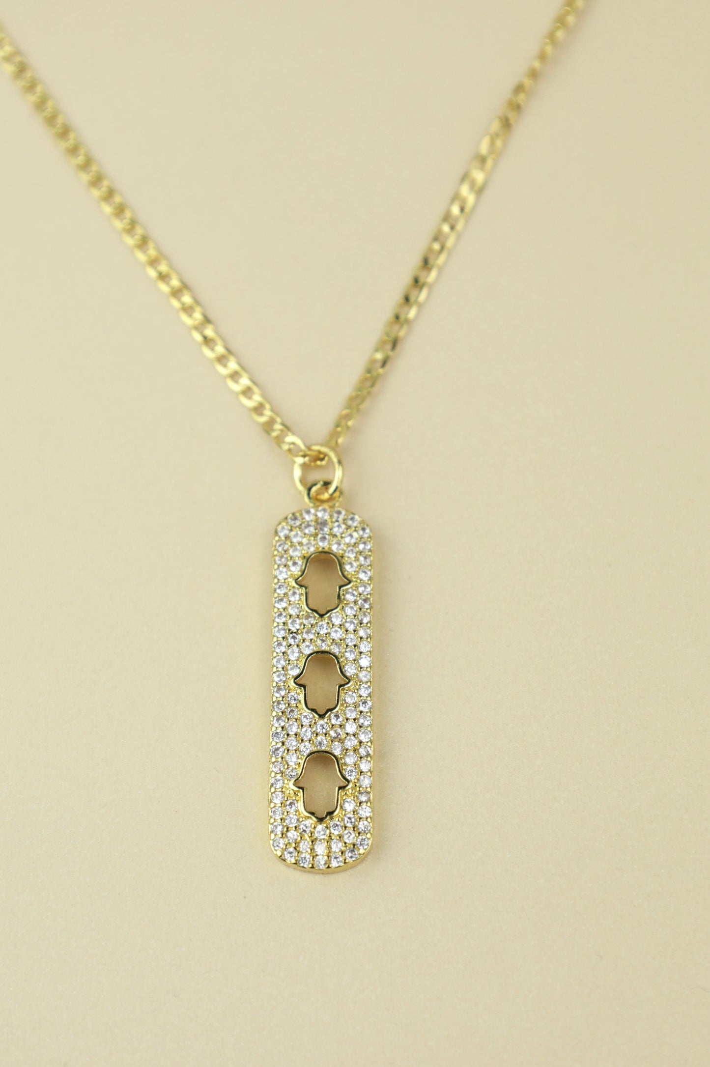 Lucky Hamsa Necklace in gold