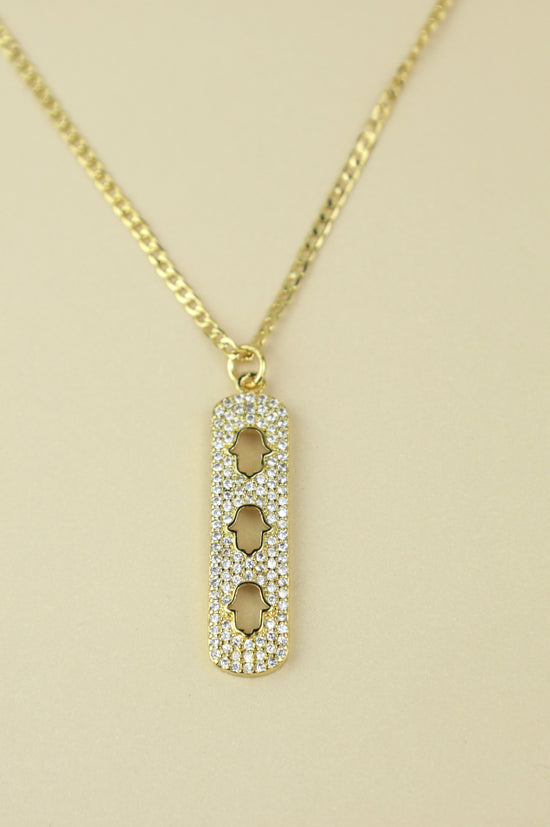 Lucky Hamsa Necklace in gold