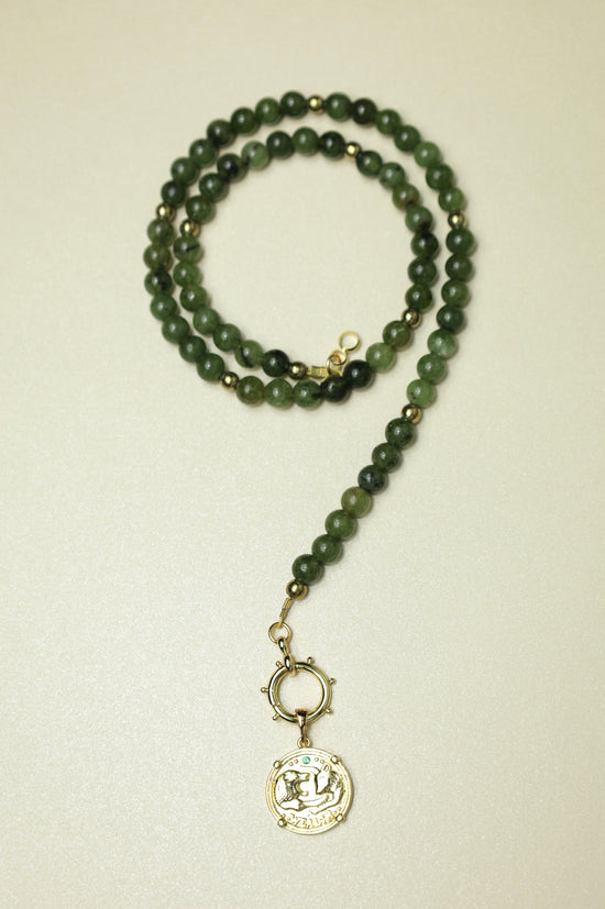 Epidote Crystal Beaded Necklace