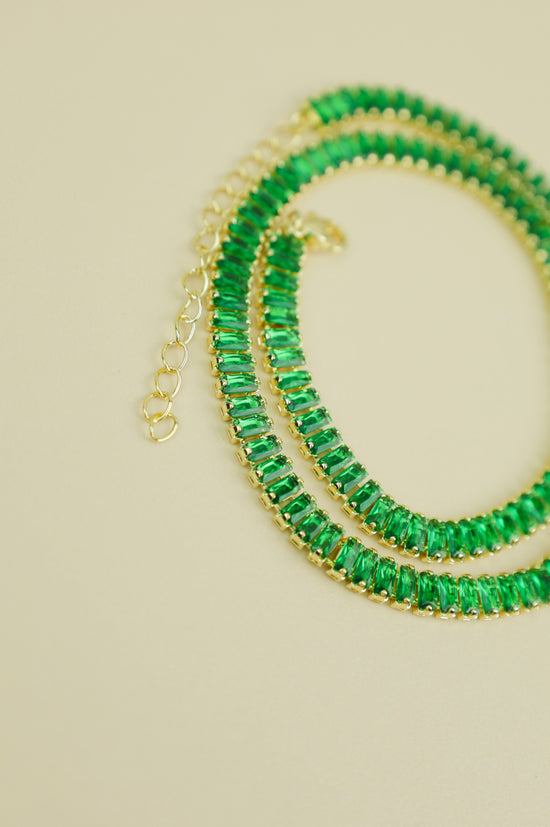 Hathor Baguette Necklace “Green”